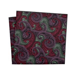 Sebastian Paisley Pocket Square - 12" Square - Knotty Tie Co.