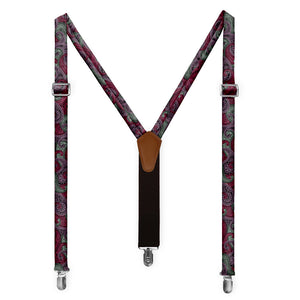 Sebastian Paisley Suspenders - Full Front View - Knotty Tie Co.