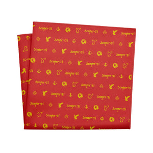 Semper Fi Pocket Square - 12" Square - Knotty Tie Co.