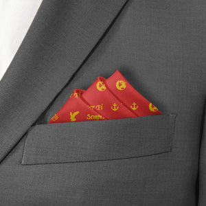 Semper Fi Pocket Square - Stairs Fold - Knotty Tie Co.