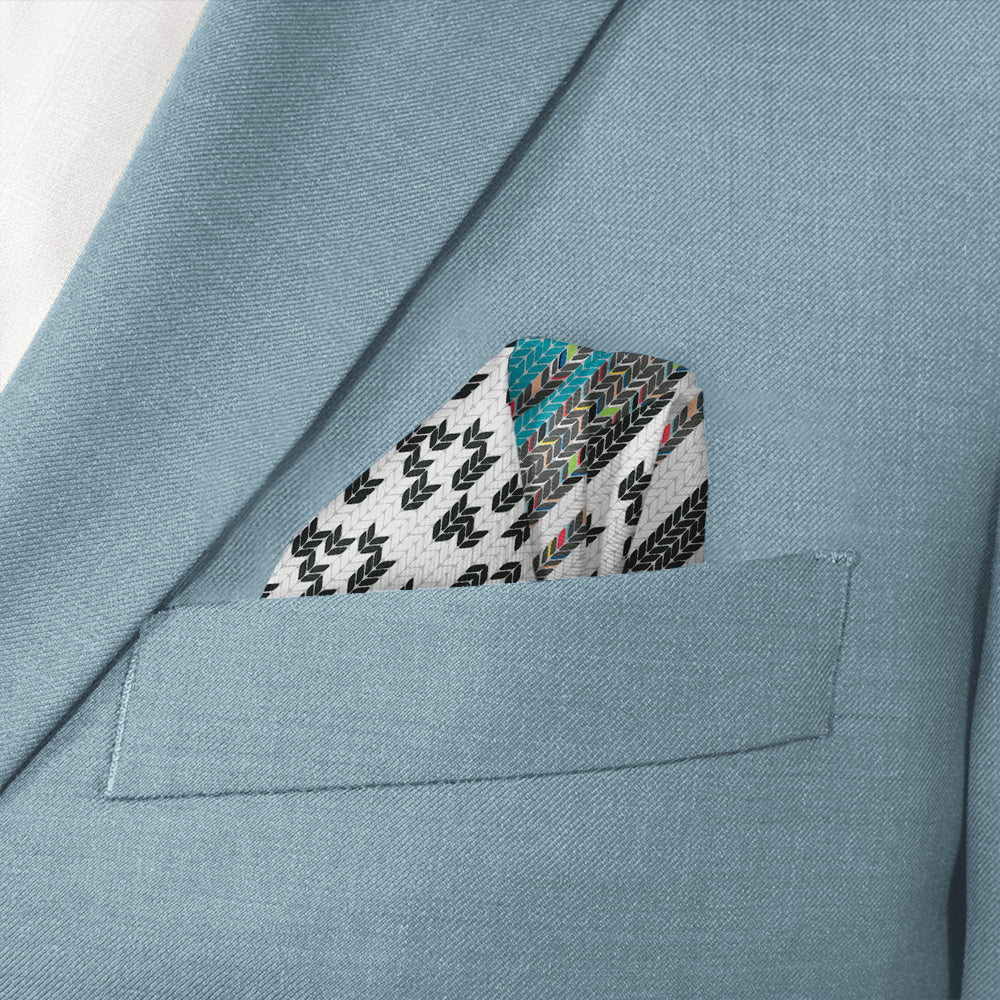 Serape Stripe Pocket Square - Wave Fold - Knotty Tie Co.