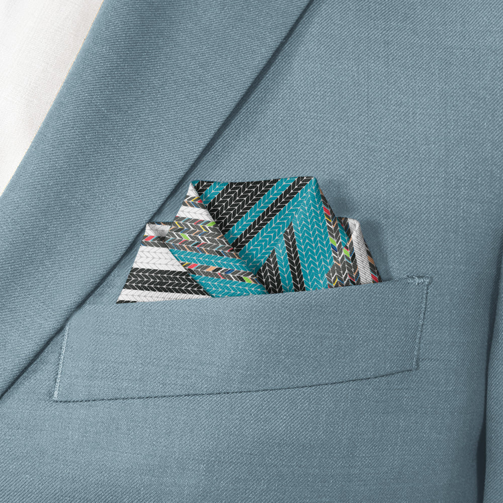 Serape Stripe Pocket Square - Scalloped Fold - Knotty Tie Co.