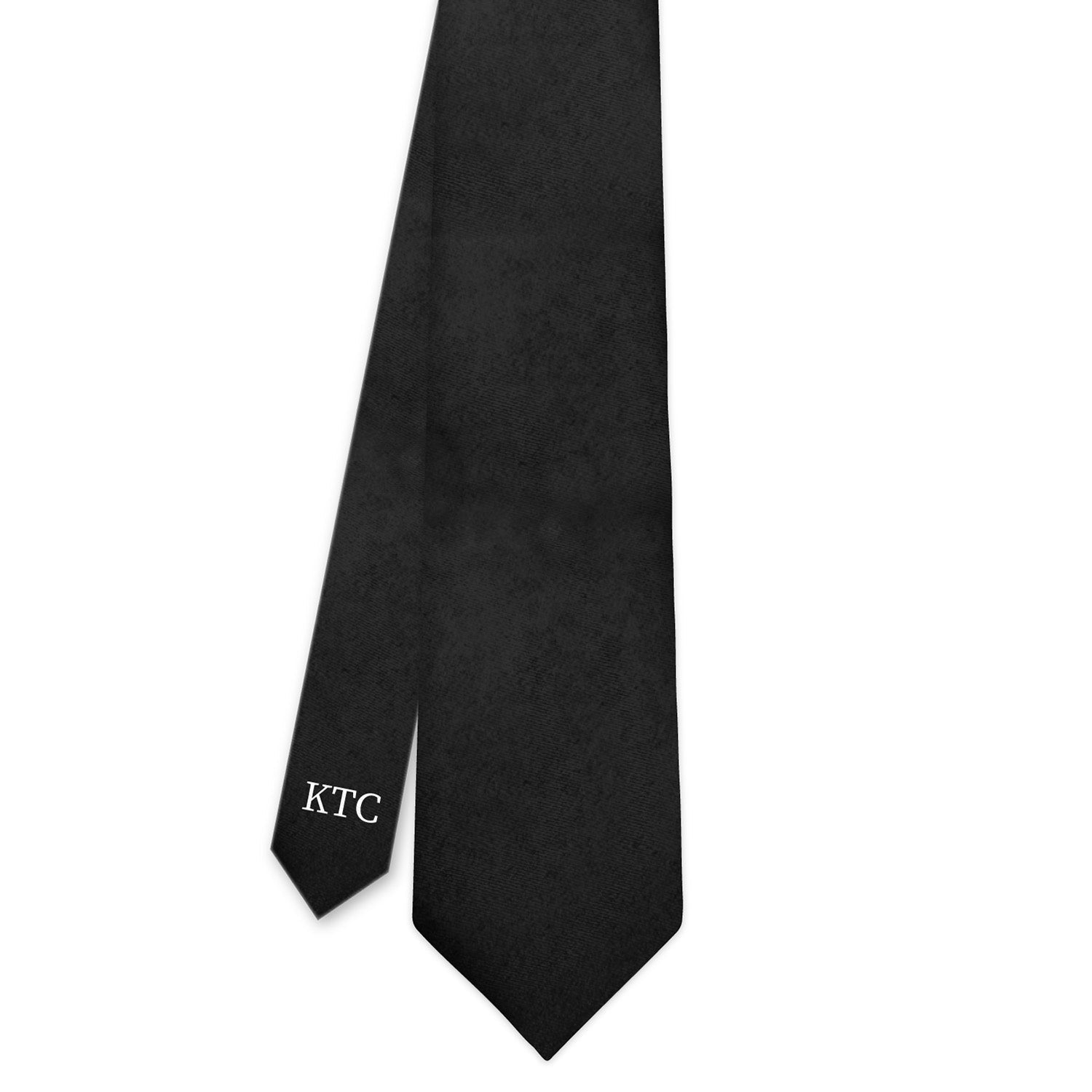 Serif Initials On Tail Monogram Necktie - Rolled - Knotty Tie Co.