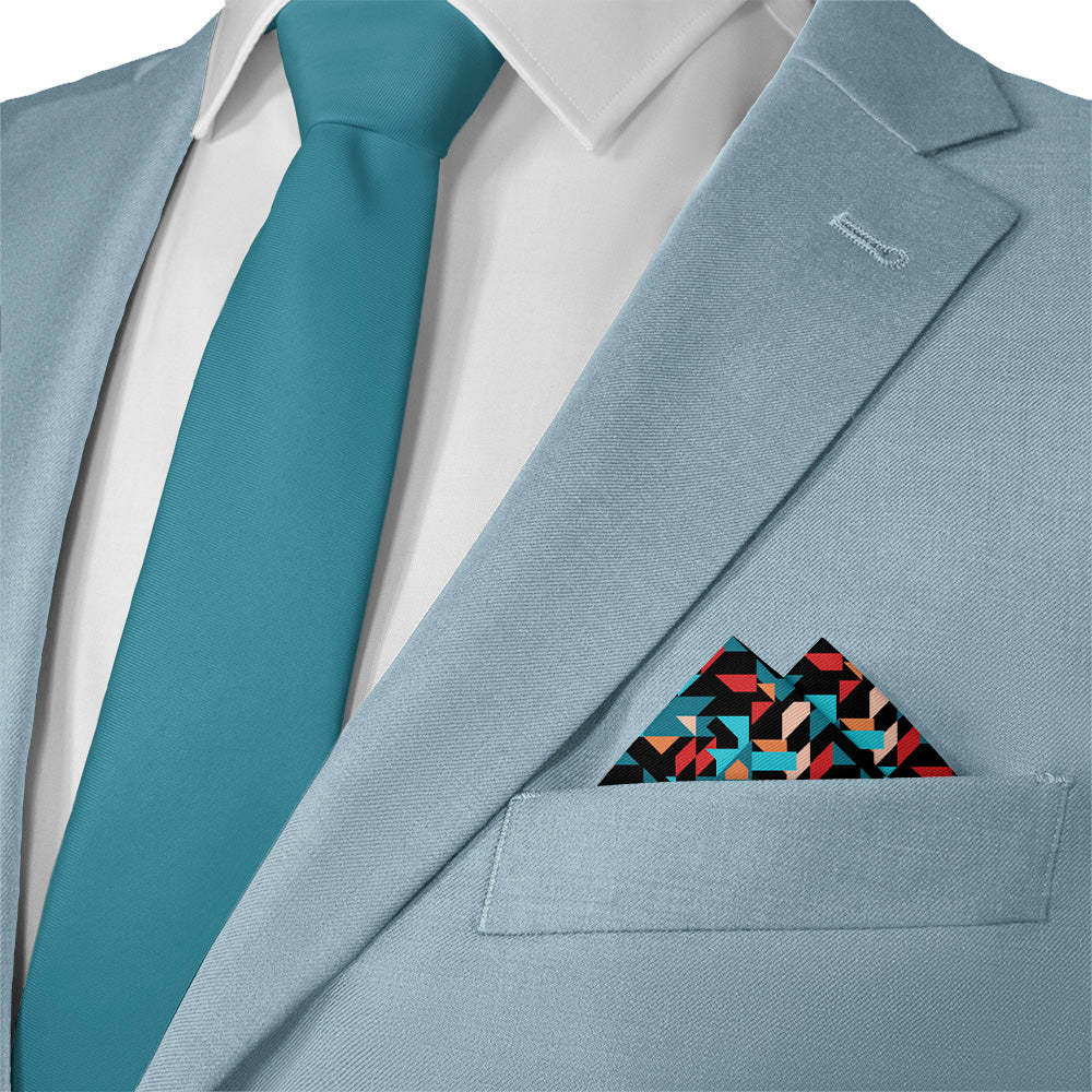 Seventh Sense Geo Pocket Square - 12" Square - Knotty Tie Co.