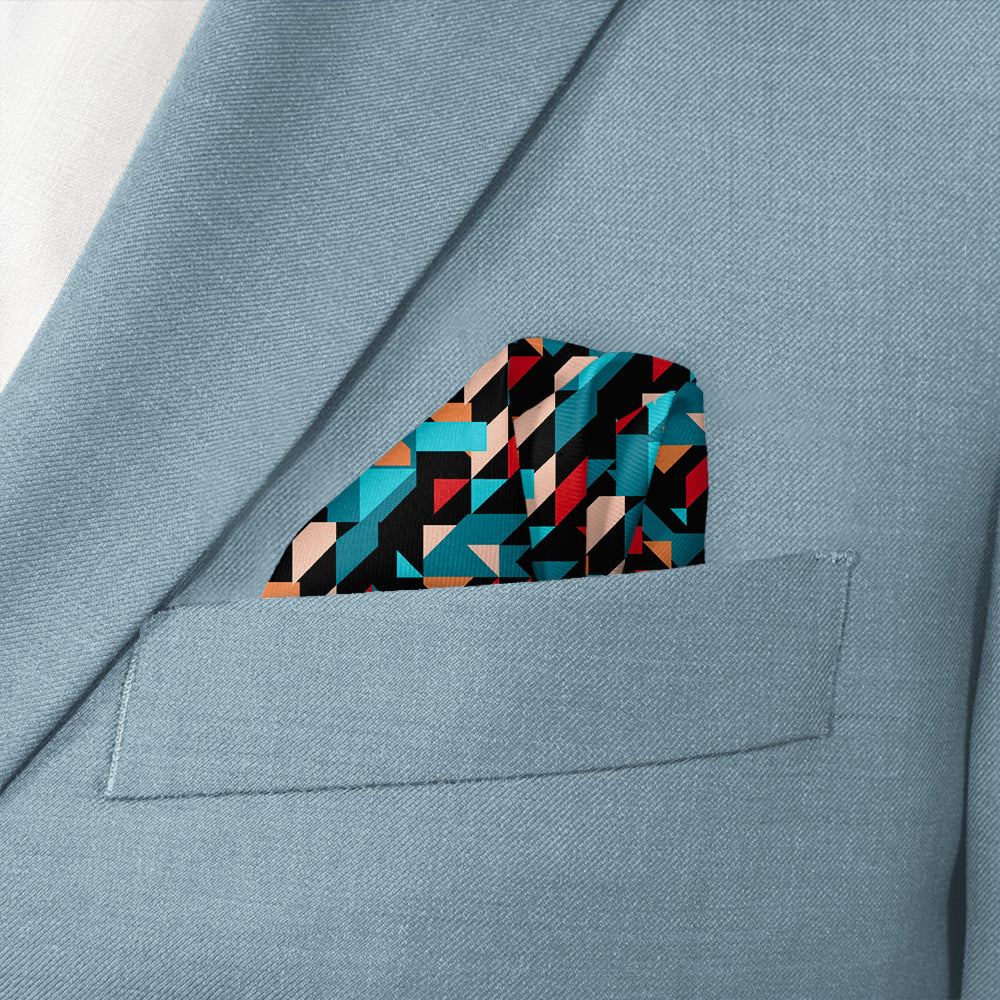 Seventh Sense Geo Pocket Square - Wave Fold - Knotty Tie Co.