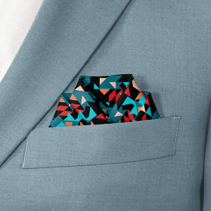 Seventh Sense Geo Pocket Square - Scalloped Fold - Knotty Tie Co.