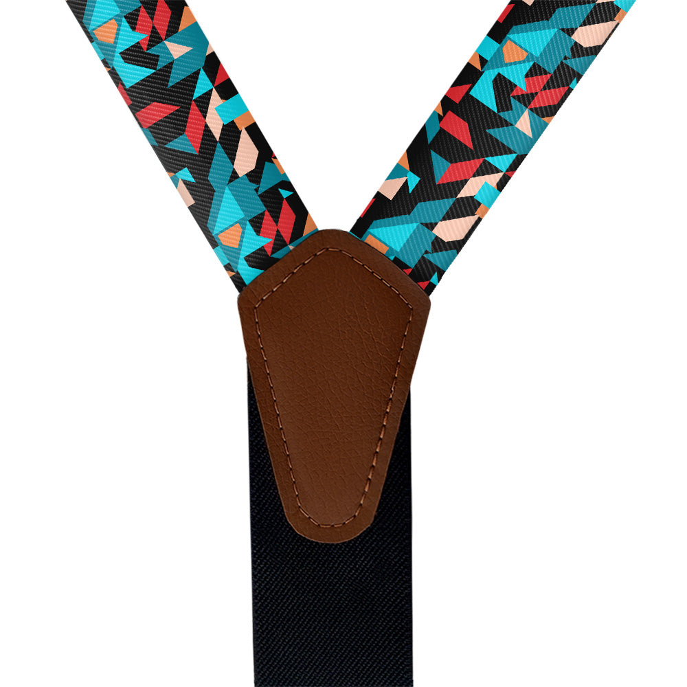 Seventh Sense Geo Suspenders - Vegan Leather Y-Back - Knotty Tie Co.