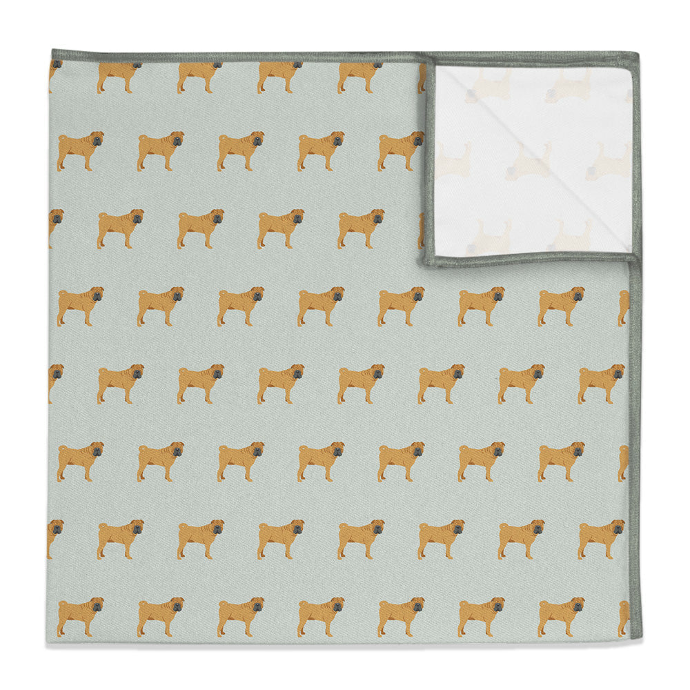 Shar-Pei Pocket Square - 12" Square - Knotty Tie Co.