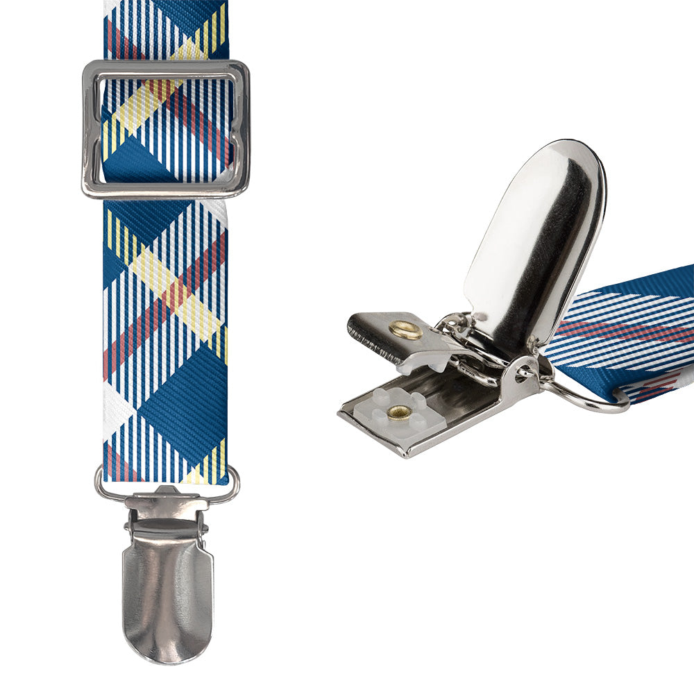 Shaun Plaid Suspenders - Hardware and Strap - Knotty Tie Co.