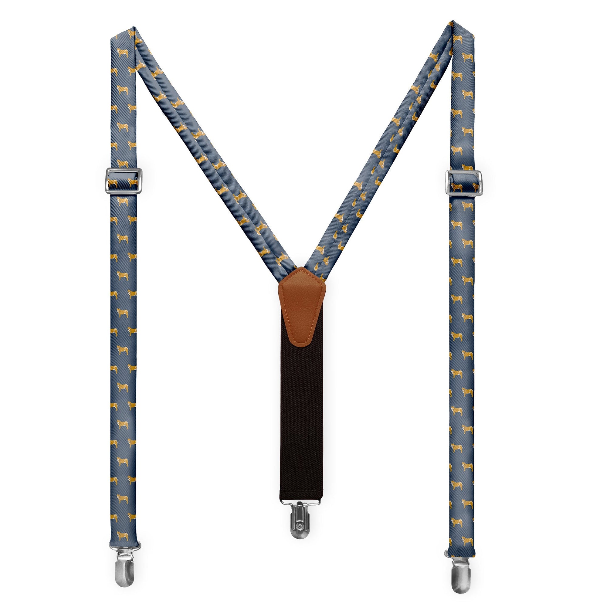 Shiba Inu Suspenders - Full Front View - Knotty Tie Co.