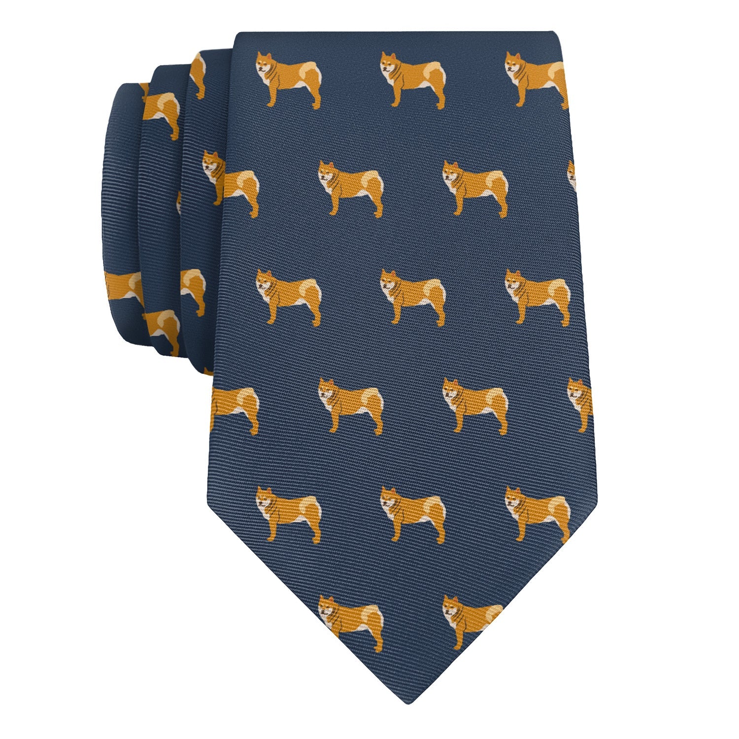 Shiba Inu Necktie - Rolled - Knotty Tie Co.