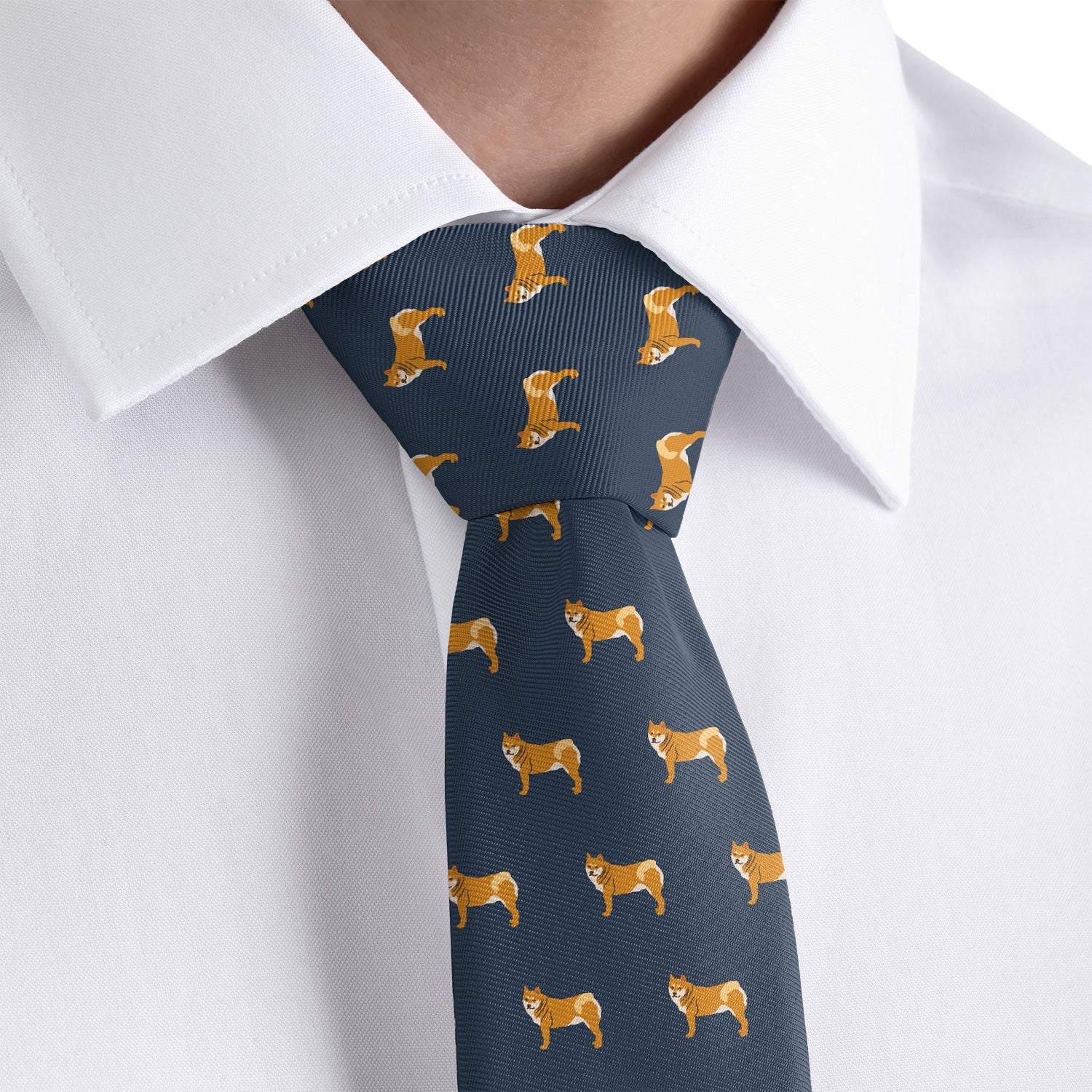 Shiba Inu Necktie - Rolled - Knotty Tie Co.