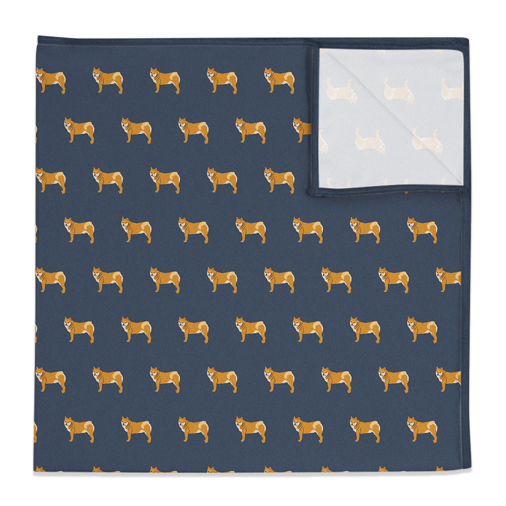 Shiba Inu Pocket Square - 12" Square - Knotty Tie Co.