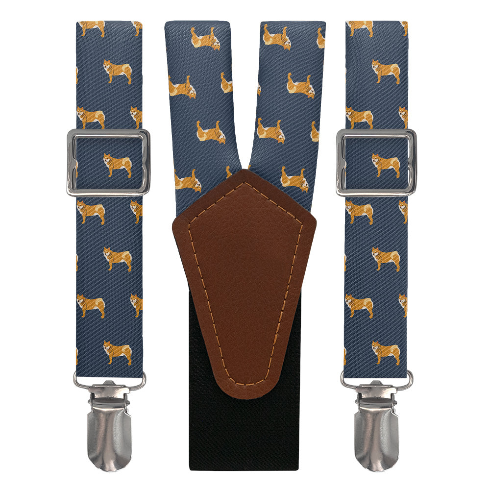 Shiba Inu Suspenders - Main View - Knotty Tie Co.