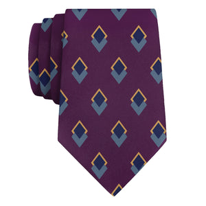 Simon Geometric Necktie - Rolled - Knotty Tie Co.