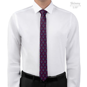 Simon Geometric Necktie - Skinny - Knotty Tie Co.