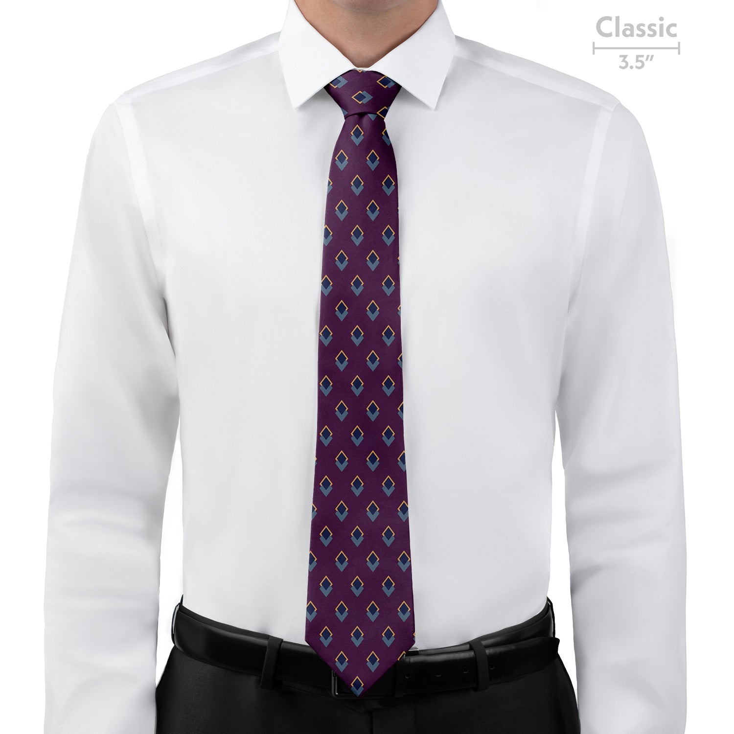 Simon Geometric Necktie - Classic - Knotty Tie Co.