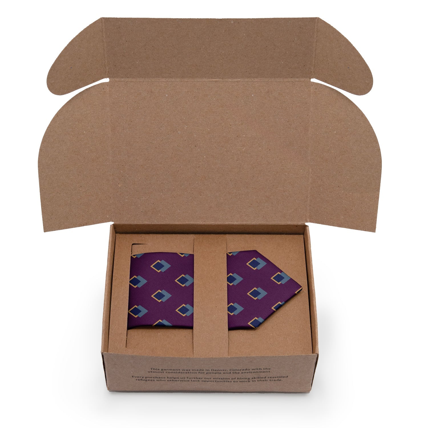 Simon Geometric Necktie - Packaging - Knotty Tie Co.