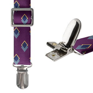 Simon Geometric Suspenders - Hardware and Strap - Knotty Tie Co.