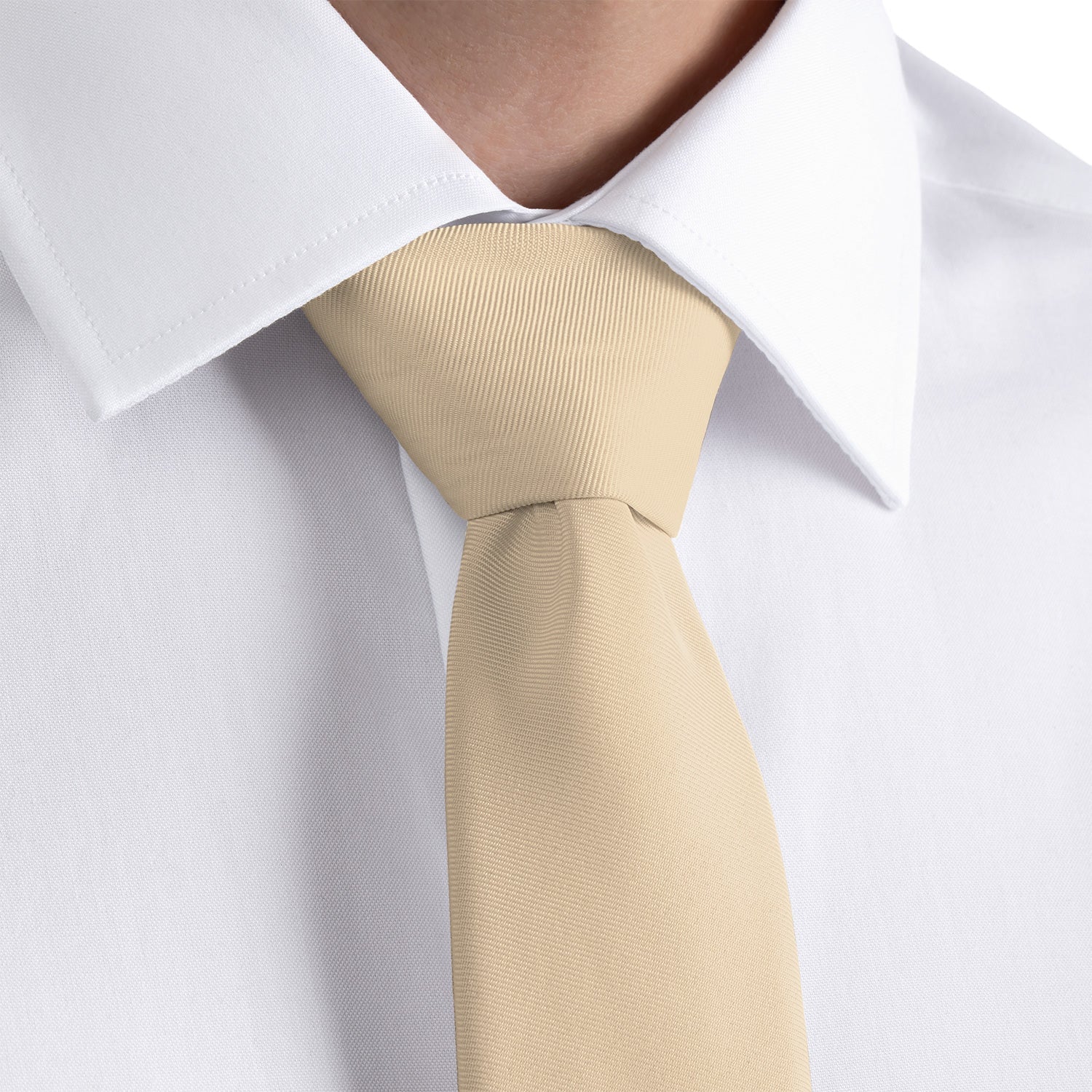 Solid KT Beige Necktie - Dress Shirt - Knotty Tie Co.