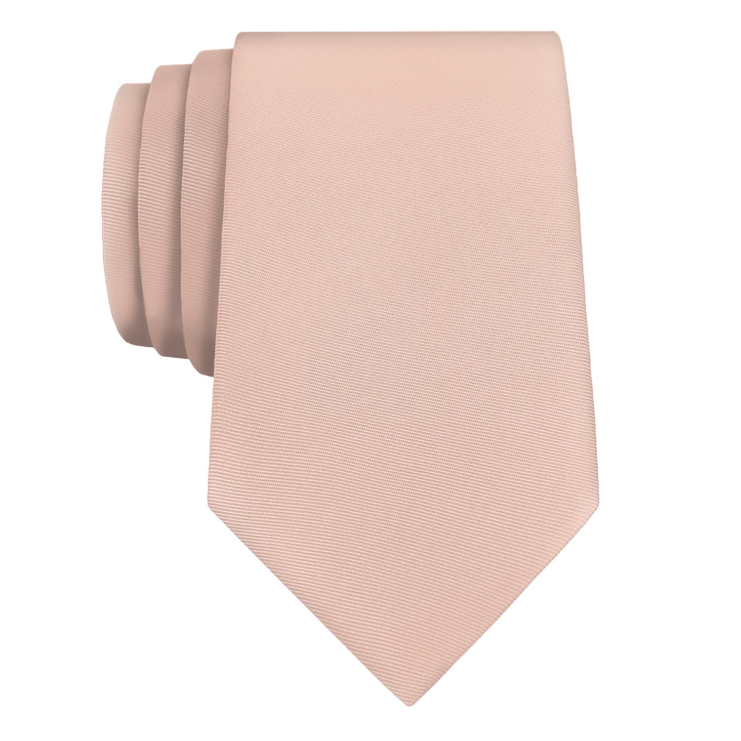 Solid KT Blush Pink Necktie - Rolled - Knotty Tie Co.