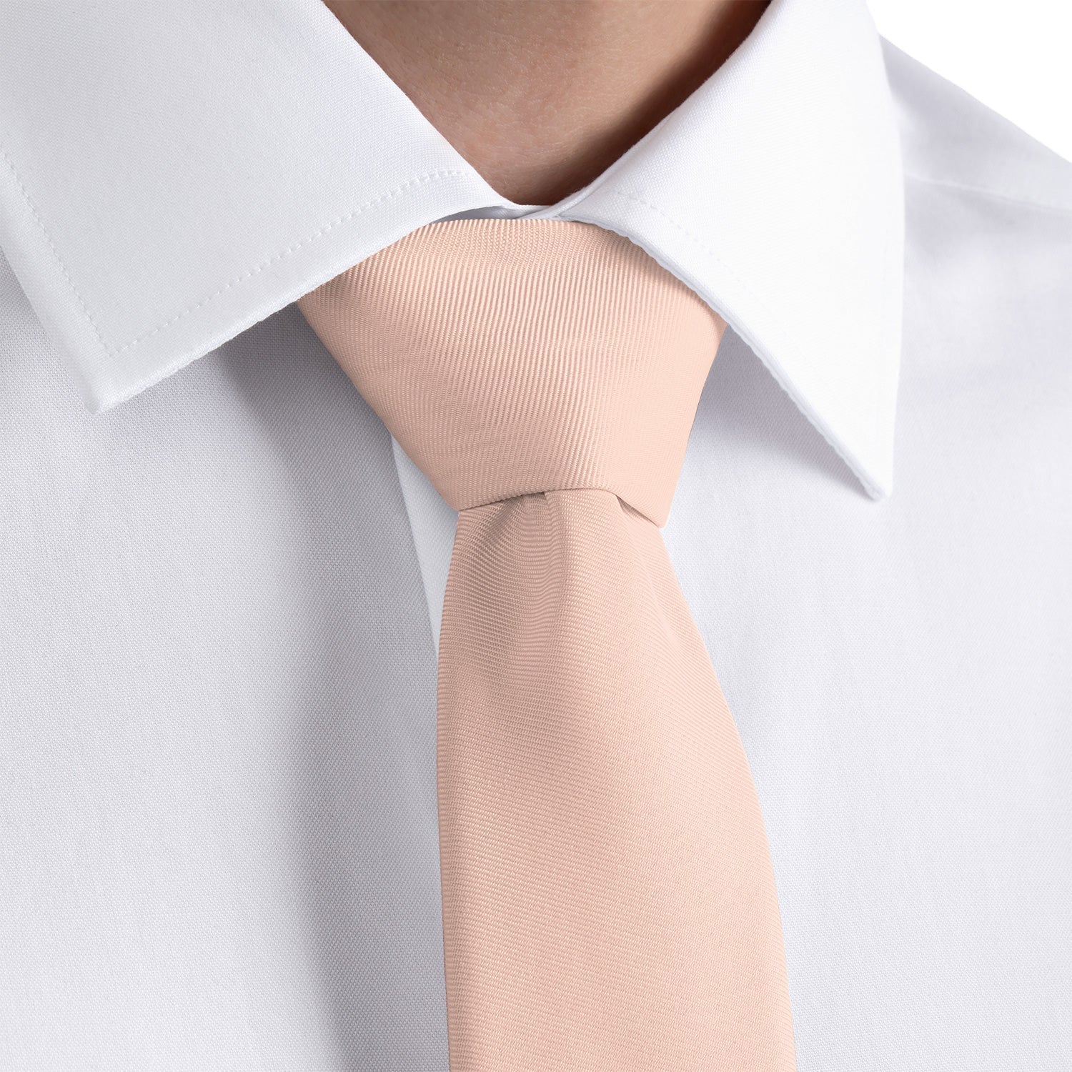 Solid KT Blush Pink Necktie - Rolled - Knotty Tie Co.