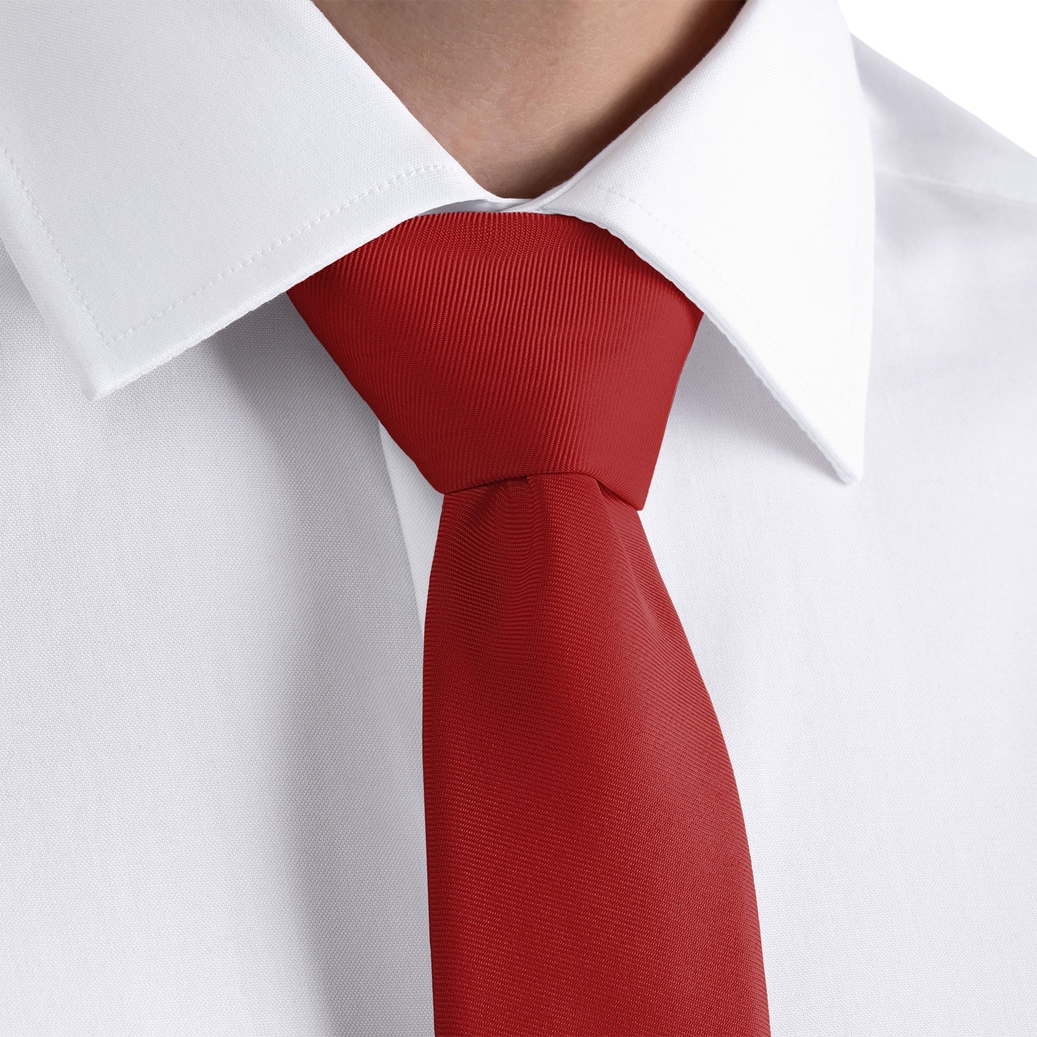 Solid KT Burgundy Necktie - Rolled - Knotty Tie Co.