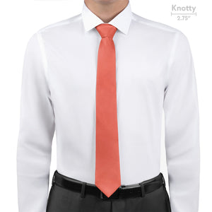 Solid KT Coral Necktie - Knotty - Knotty Tie Co.