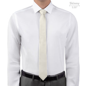 Solid KT Ivory Necktie - Skinny - Knotty Tie Co.