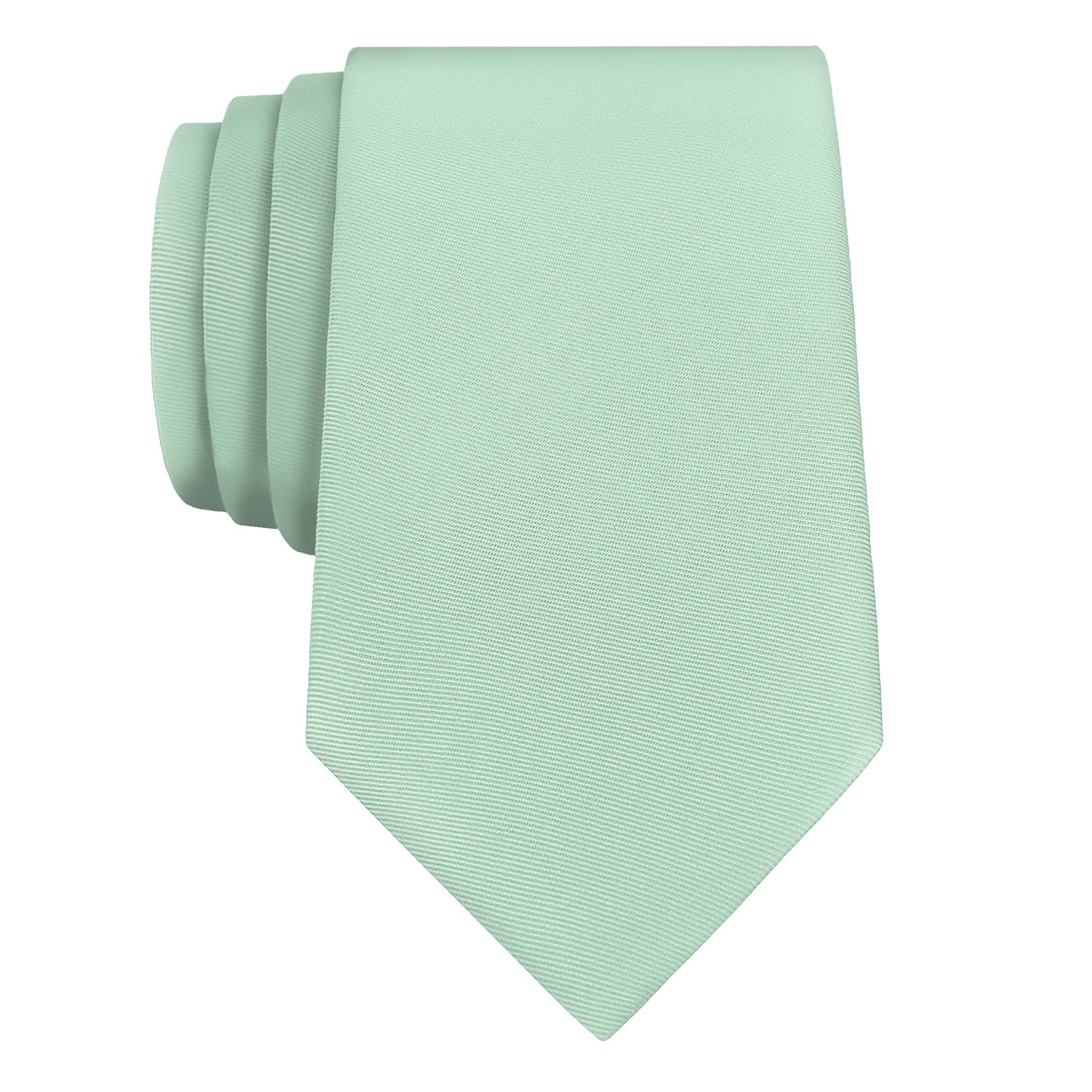 Solid KT Mint Necktie - Rolled - Knotty Tie Co.