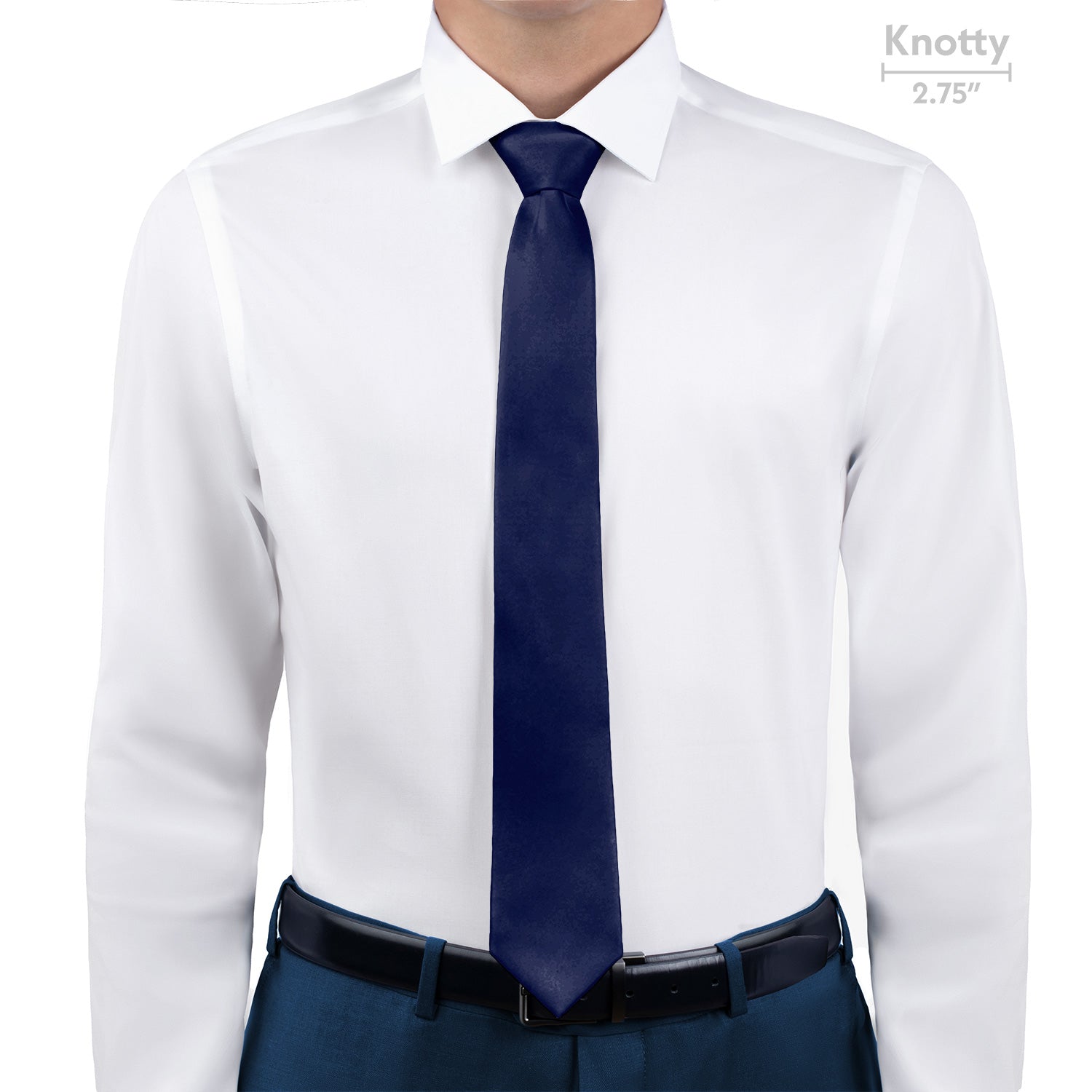 Solid KT Navy Necktie - Knotty - Knotty Tie Co.