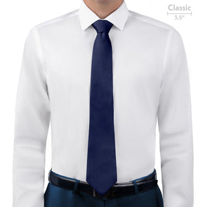 Solid KT Navy Necktie - Classic - Knotty Tie Co.