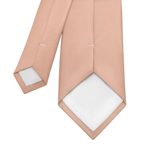 Solid KT Peach Necktie - Tipping - Knotty Tie Co.