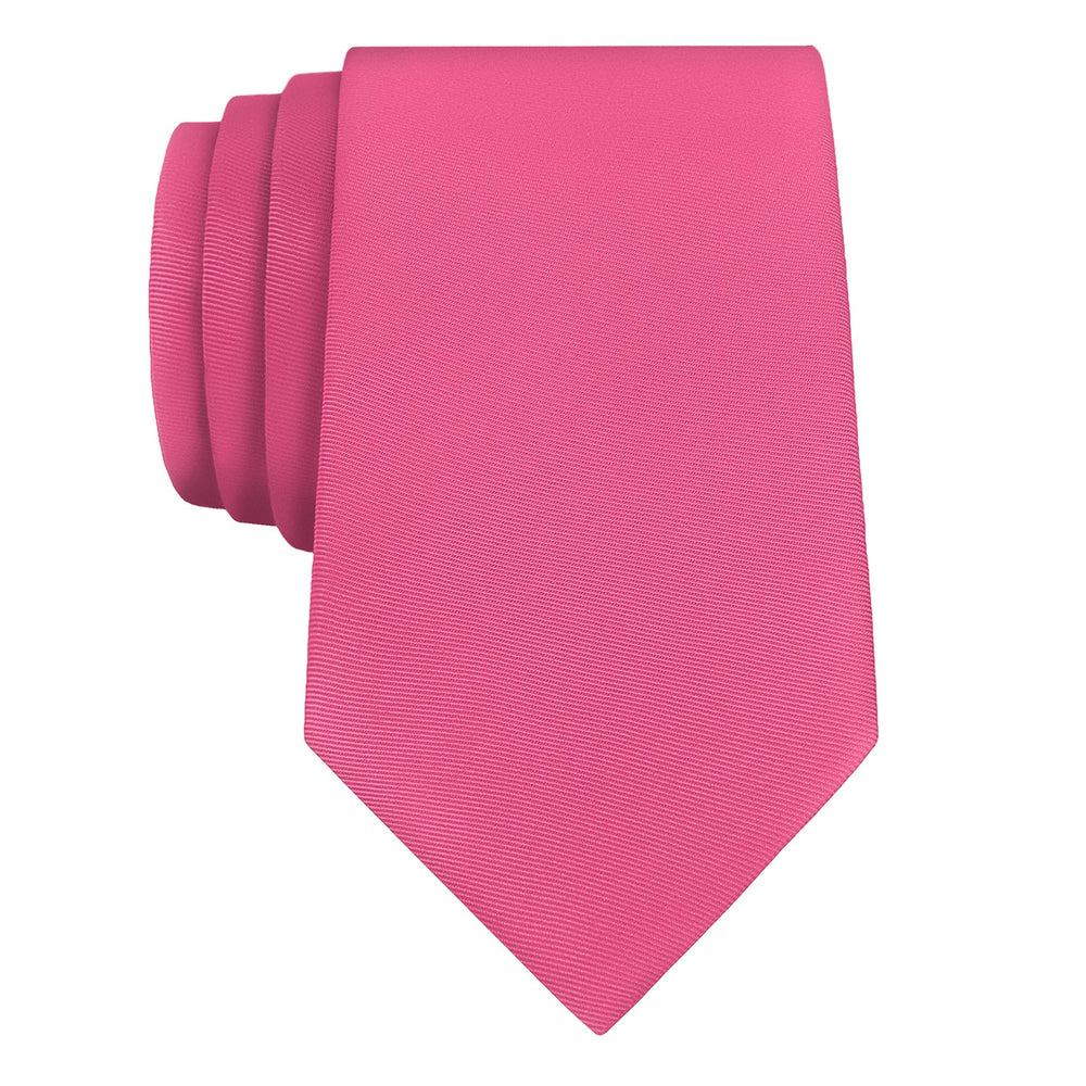 Solid KT Pink Necktie - Rolled - Knotty Tie Co.