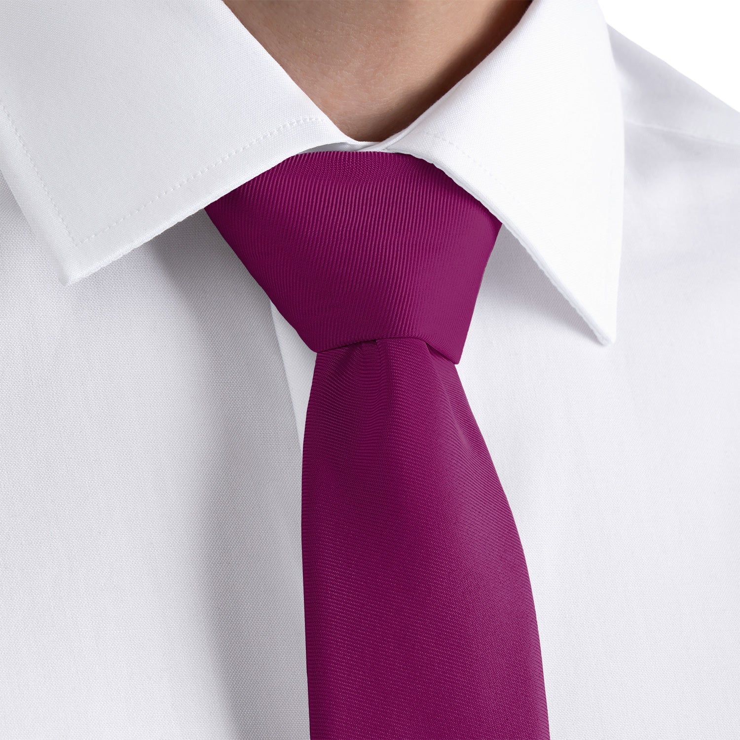 Solid KT Plum Necktie - Rolled - Knotty Tie Co.