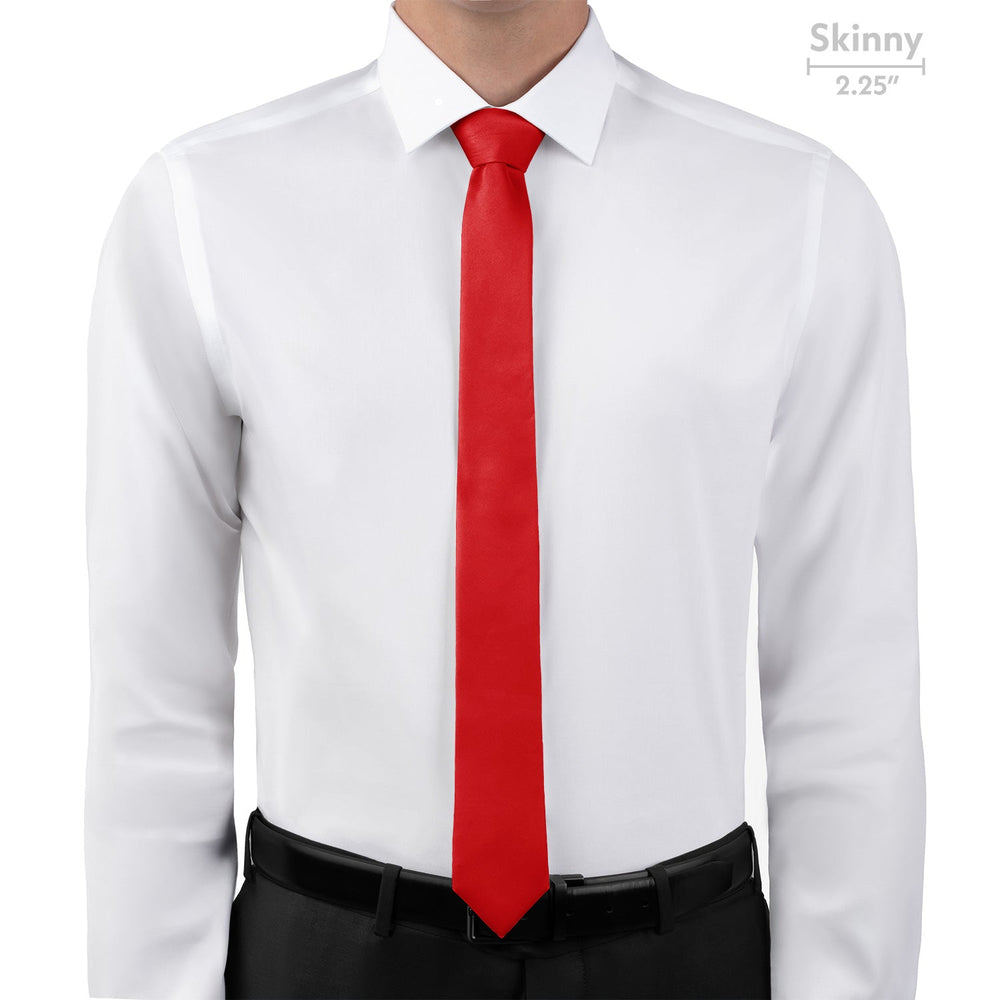 Solid KT Red Necktie - Skinny - Knotty Tie Co.