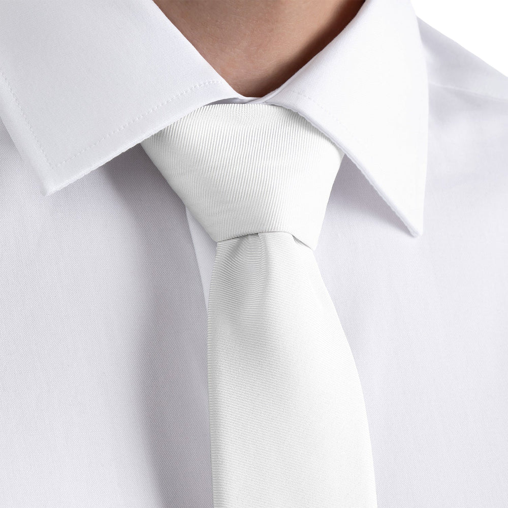 Solid KT White Necktie - Dress Shirt - Knotty Tie Co.