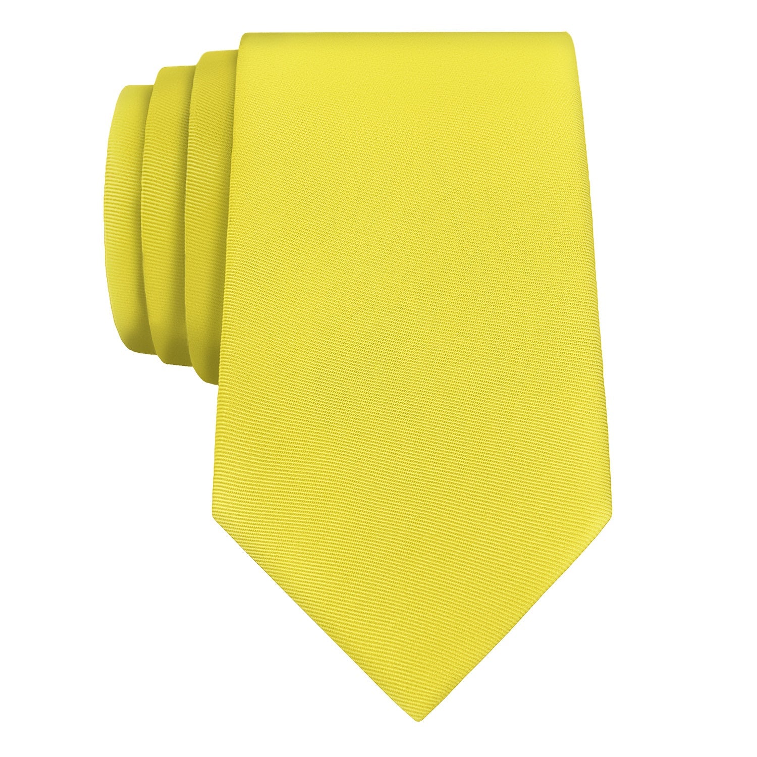 Solid KT Yellow Necktie - Rolled - Knotty Tie Co.