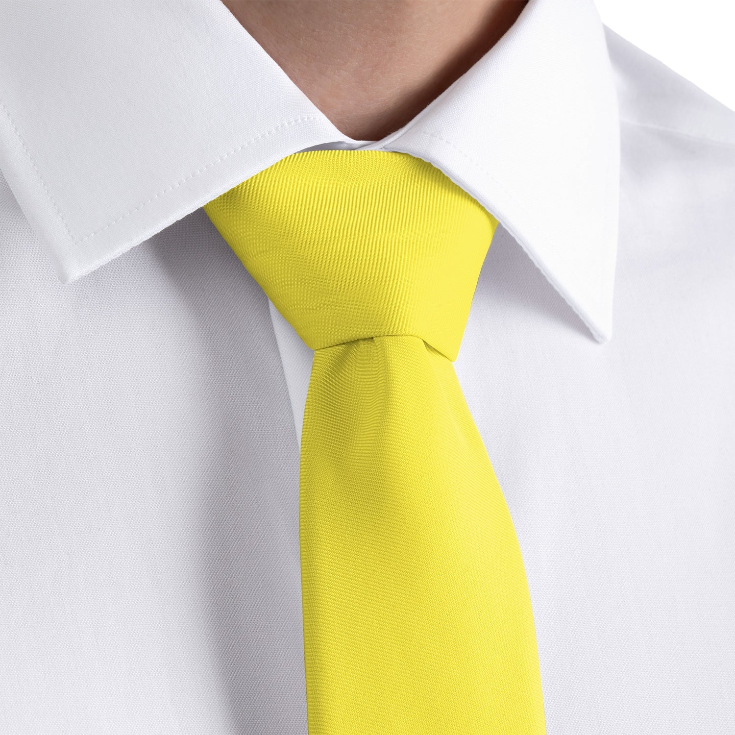 Solid KT Yellow Necktie - Rolled - Knotty Tie Co.