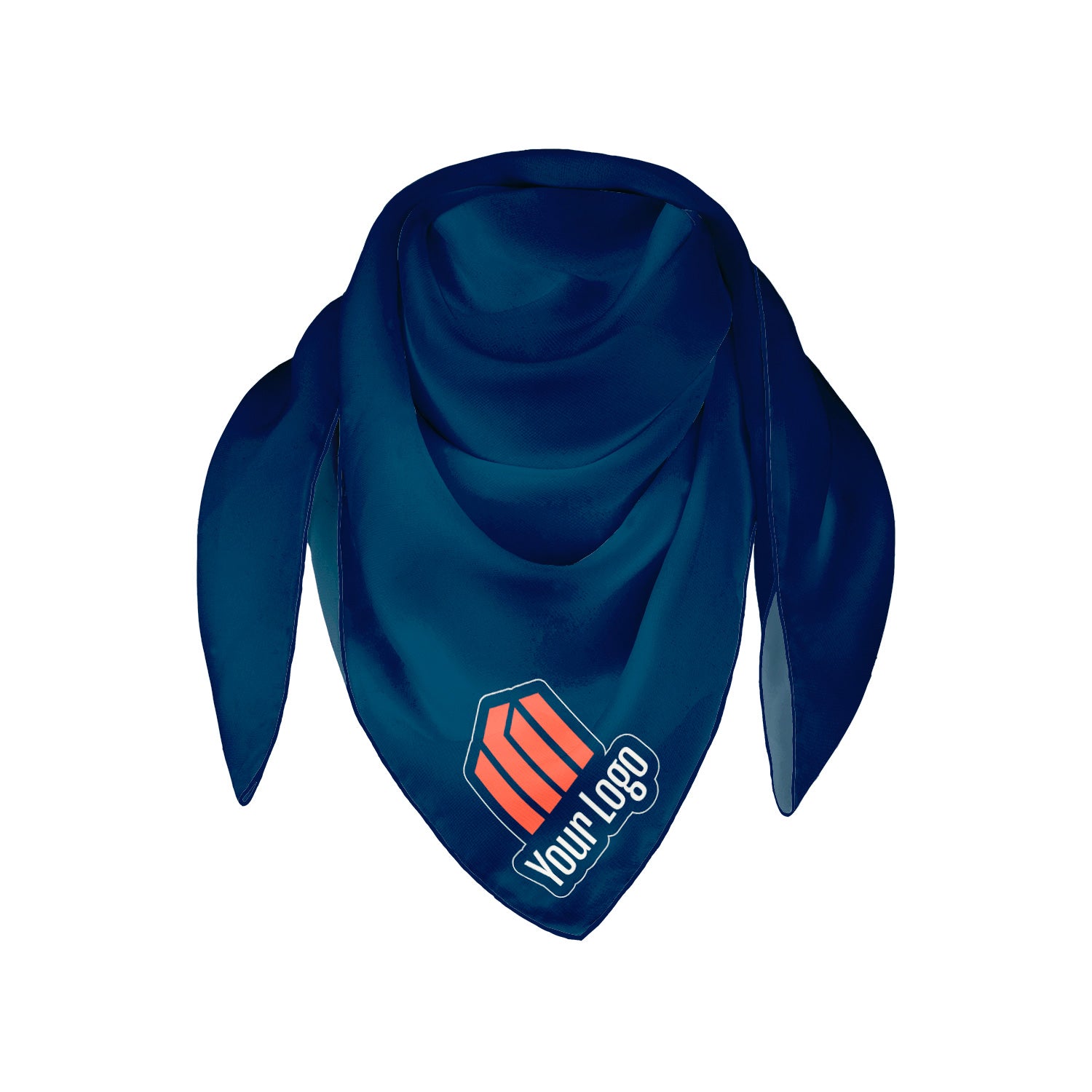 Solid 1 Square Chiffon Logo Scarf - Knotty Tie Co.