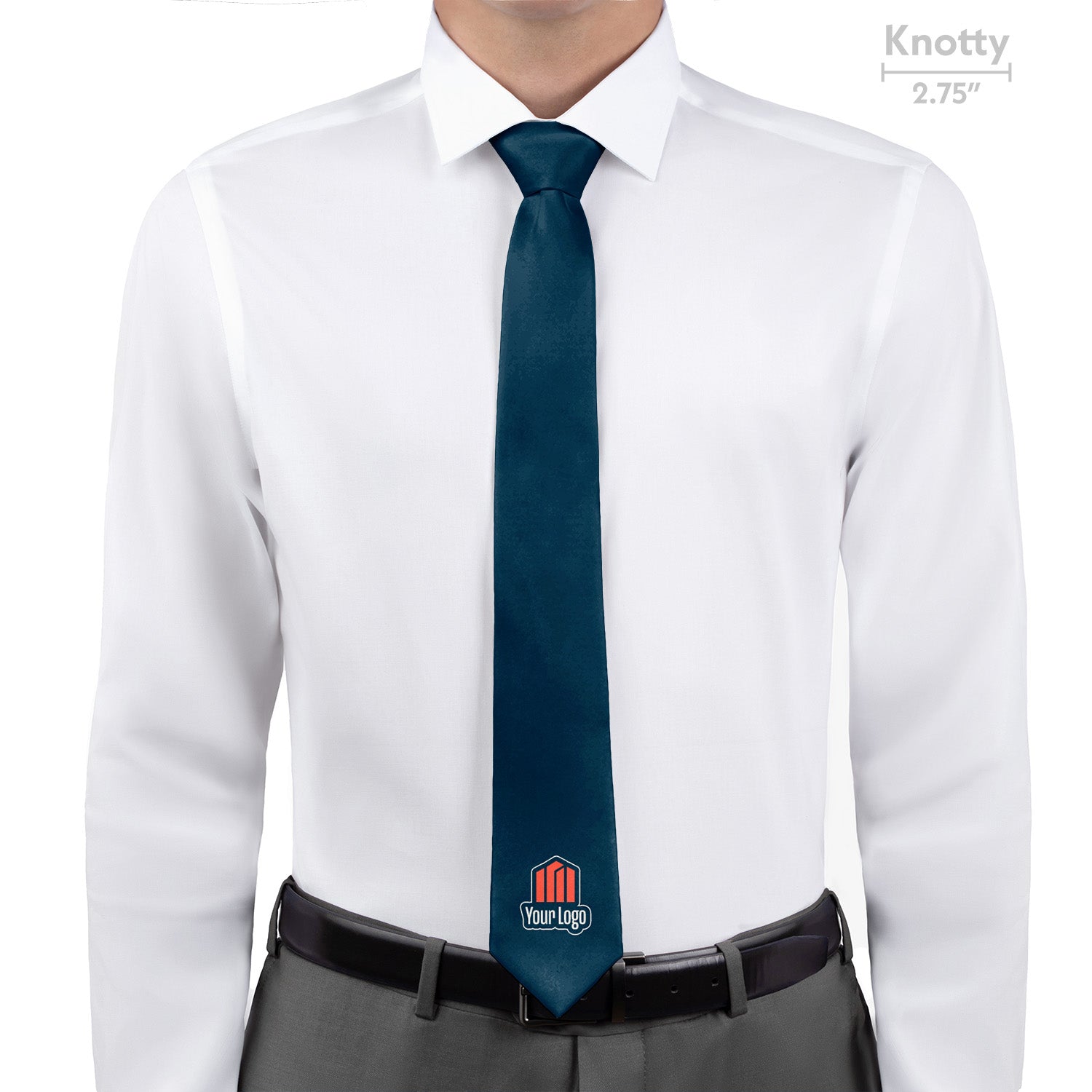 Custom Solid 1 Logo Tie - Knotty - Knotty Tie Co.