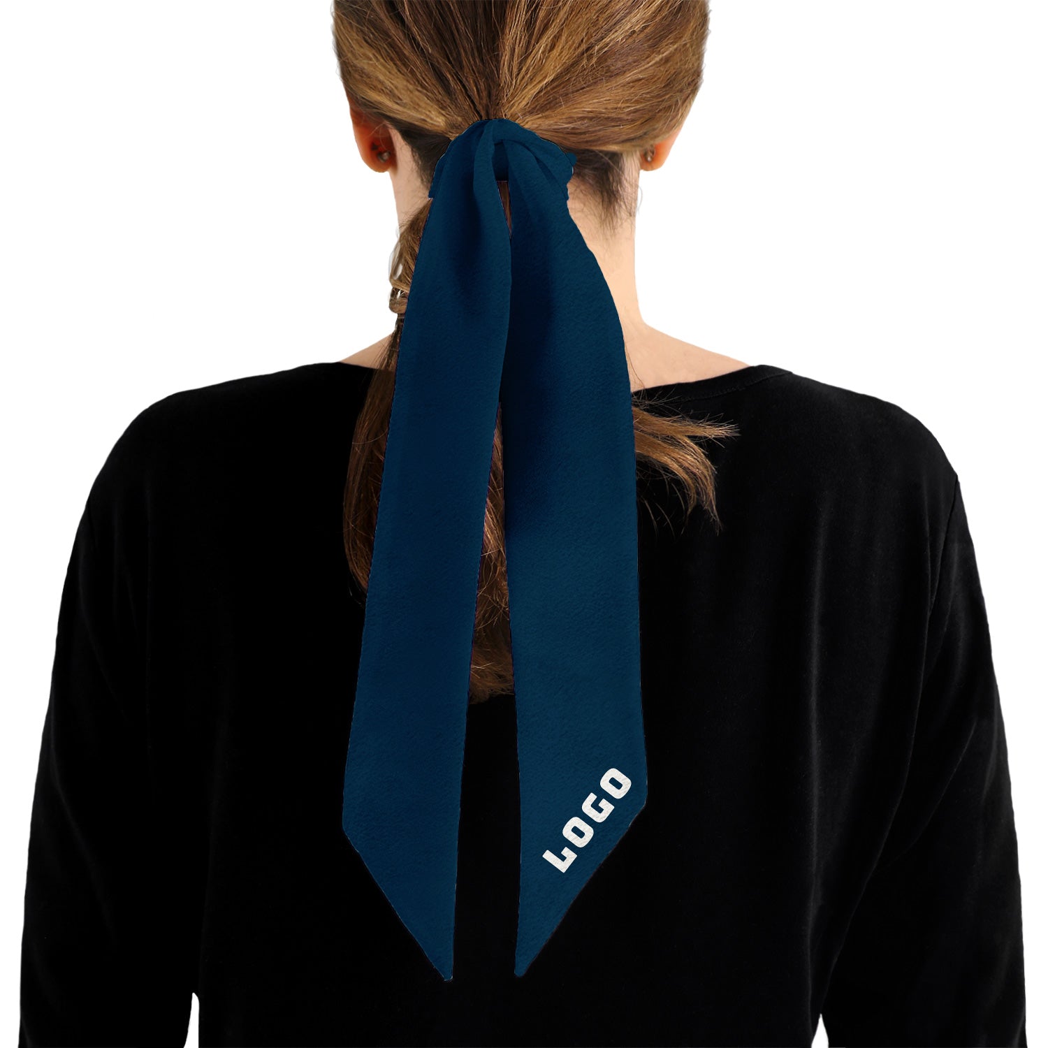 Solid 3 Hair Pony Tail Logo Scarf - Knotty Tie Co.