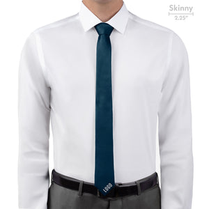 Custom Solid 3 Logo Tie - Skinny - Knotty Tie Co.