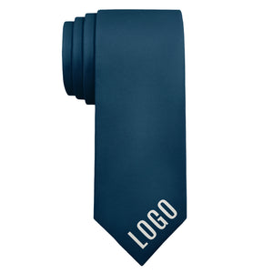 Custom Solid 3 Logo Tie - Long Roll - Knotty Tie Co.