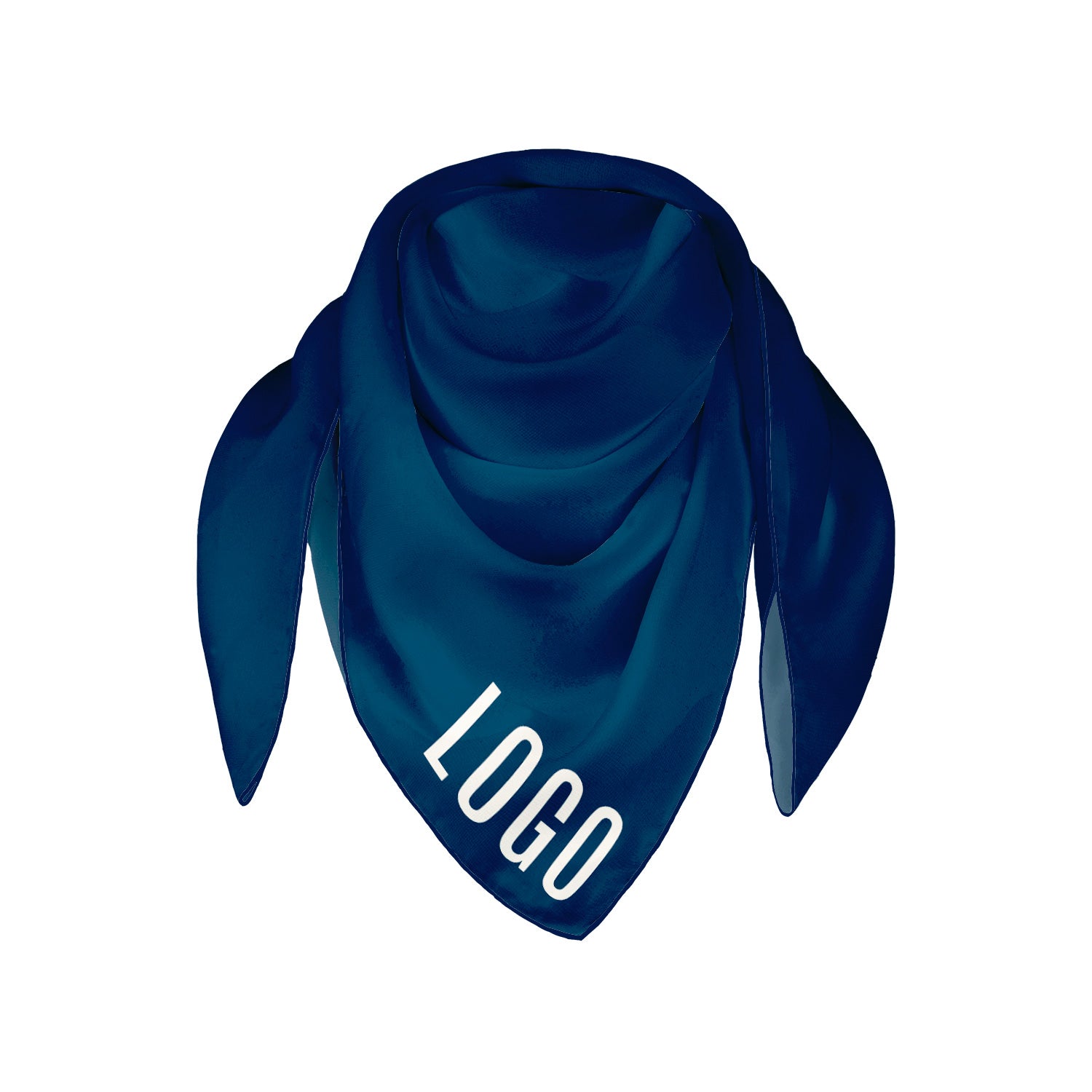 Solid 4 Square Chiffon Logo Scarf - Knotty Tie Co.