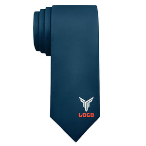 Custom Solid 4 Logo Tie - Long Roll - Knotty Tie Co.