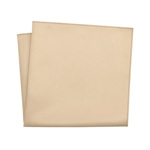 Solid KT Beige Pocket Square - 12" Square - Knotty Tie Co.