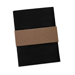 Solid KT Black Pocket Square - Packaging - Knotty Tie Co.