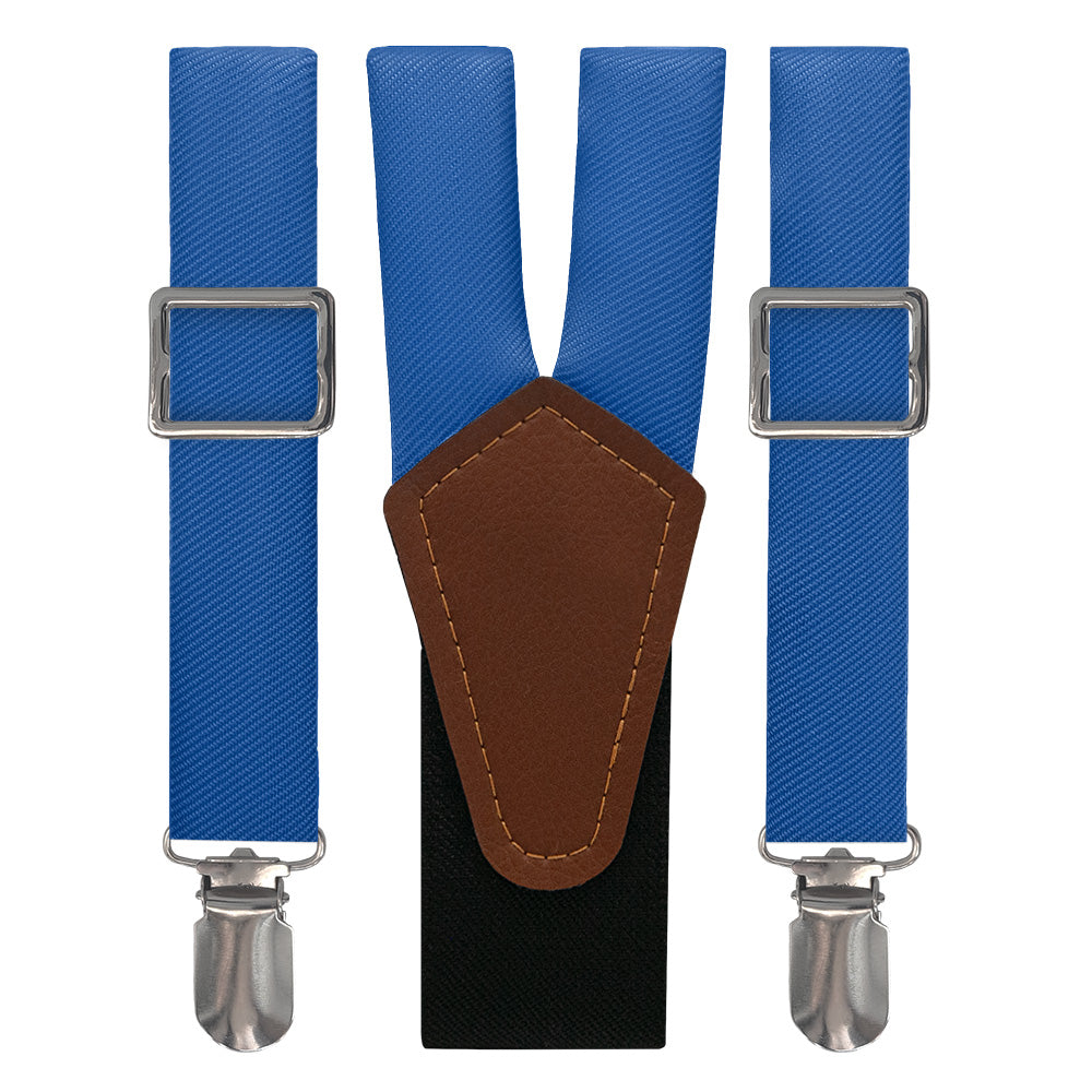 Solid KT Blue Suspenders - Main View - Knotty Tie Co.