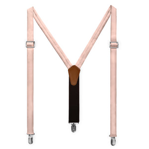 Solid KT Blush Pink Suspenders - Full Front View - Knotty Tie Co.